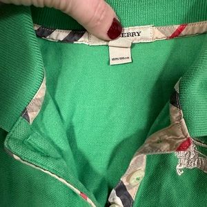 ORIGINAL BURBERRY GREEN DRESS TOP 18 months BABY